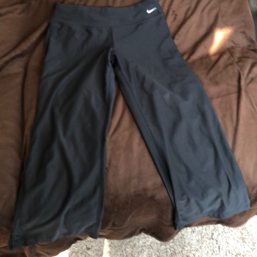 Black parachute pants